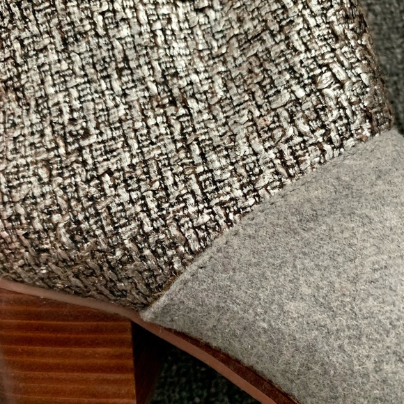 Toms Metallic Tweed & Felt Ankle Boots - Picture 1 of 5